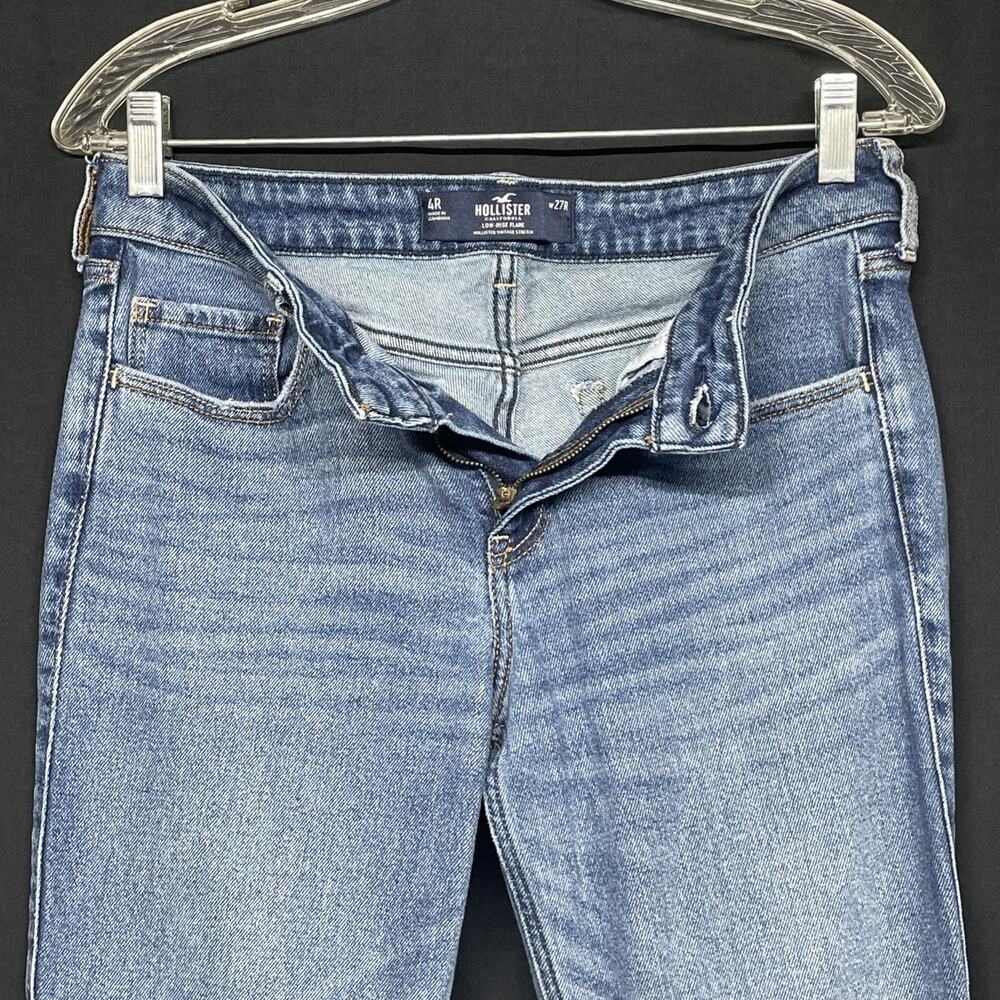 Y2K Hollister Women W27R/4R Low Rise Flare Jeans Cali Flare So Cal Stretch Denim - Picture 10 of 13